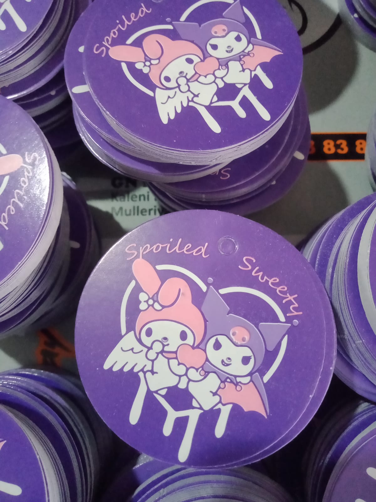 Round Purple Tags